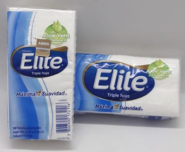 AK411201 - PAÑUELO DESECHABLE ELITE ALOE VERA  PACK X6